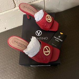 Valentino red sandal heel